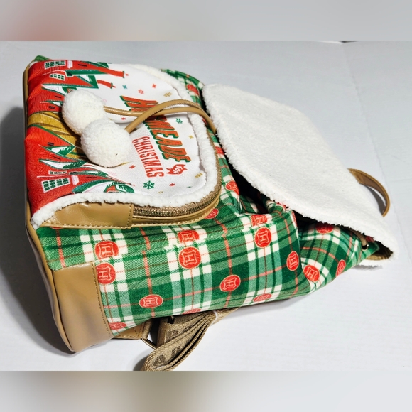 Universal Studios Hogsmeade for Christmas Mini Backpack Sherpa Plaid Pom Pom Bag main image 9